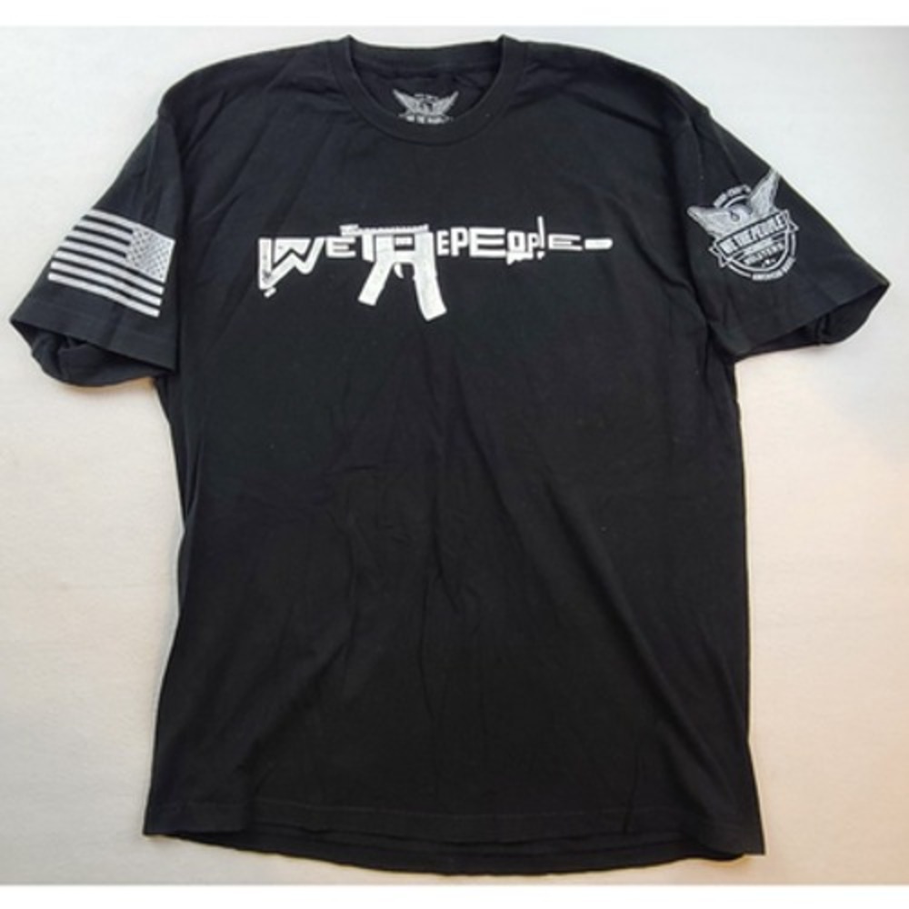 We The People Holsters T-Shirt Men's XL Black Graphic 2A USA Flag Rifle Tee